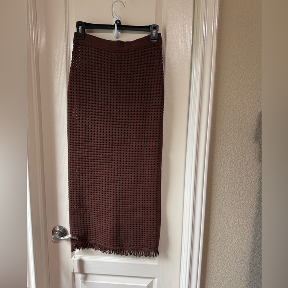 NWT Reformation Lieta cotton open knit set in chestnut - size s - Picture 9 of 9